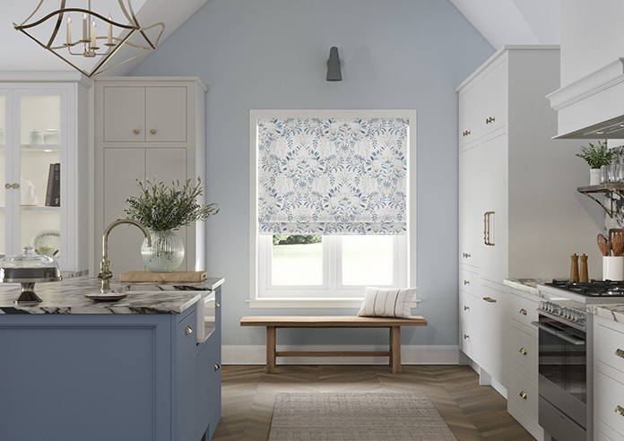 Laura Ashley Parterre, Off White/Seaspray - Roman Blind - Image 3